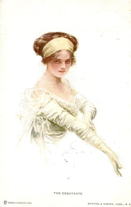 Kuenstlerkarte Harrison Fisher The Debutante