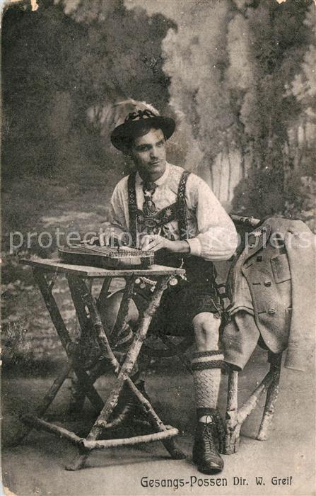 Zither Hackbrett Gesangs-Possen Dir. W. Greif