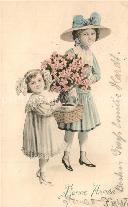 Neujahr Kinder Hut Blumen