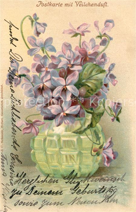 Blumen Veilchenduft Litho