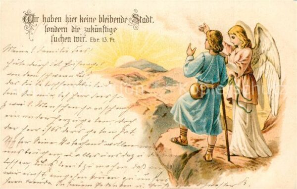 Schutzengel Litho