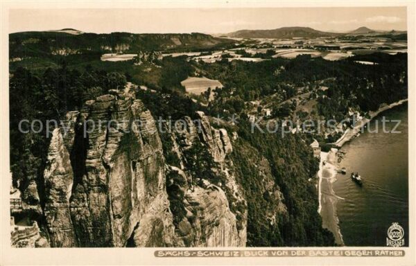 Foto Hahn Nr. 3231 Rathen Blick von der Bastei