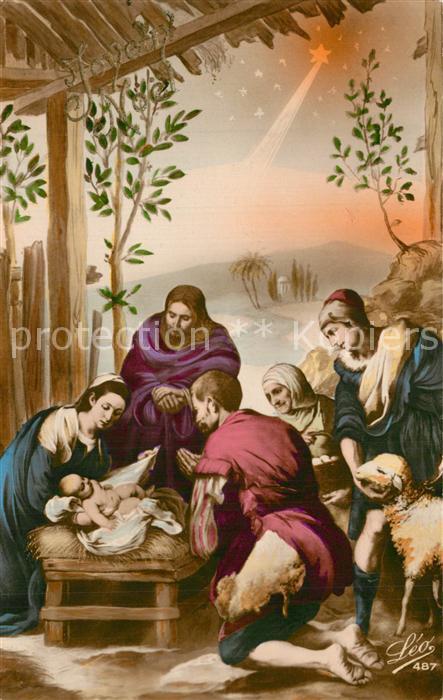 Verlag Leo Nr. 487 Christkind Heilige Familie