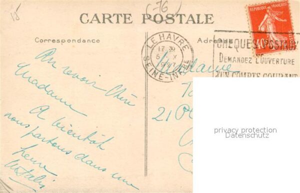 Dampfer Oceanliner Paquebot Paris Le Havre – Bild 2