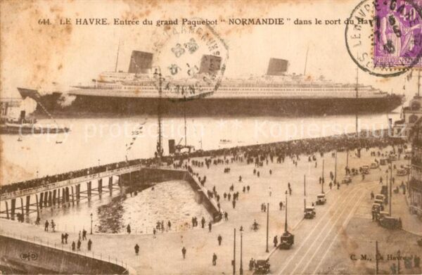 Schiffe Ships Navires Paquebot Normandie Le Havre