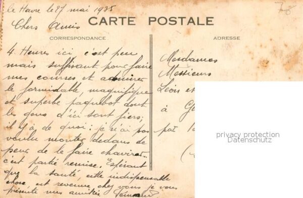 Schiffe Ships Navires Paquebot Normandie Le Havre – Bild 2