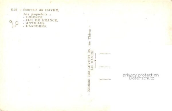 Schiffe Ships Navires Liberte Ile de France Antilles Flandres – Bild 2