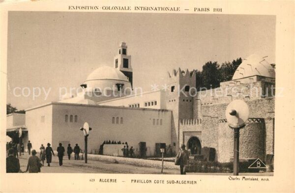 Exposition Coloniale Internationale Pari Algerie Pavillon Cote Sud-Algerien