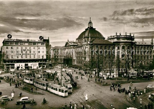 Strassenbahn M?nchen Karlsplatz Justizpalast