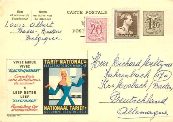 Werbung Reklame Electricite Bon Marche Tarif Natonal