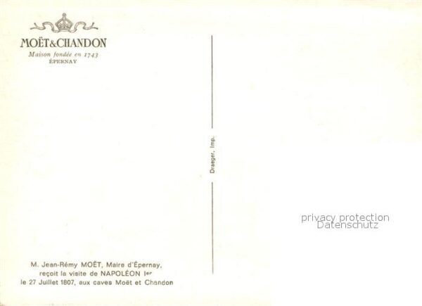 Napoleon Bonaparte Moet et Chandon Jean-remy Maire d_Epern – Bild 2