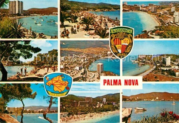 Palma Nova Mallorca Teilansichten Küstenpanorama Strand Wap