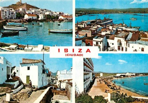 Ibiza Islas Baleares Panorama Hafen Strand