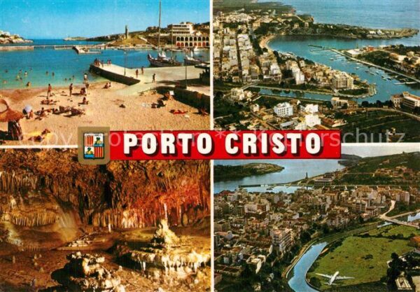 Porto Cristo Küstenpanorama Strand Hafen Höhle Flieg