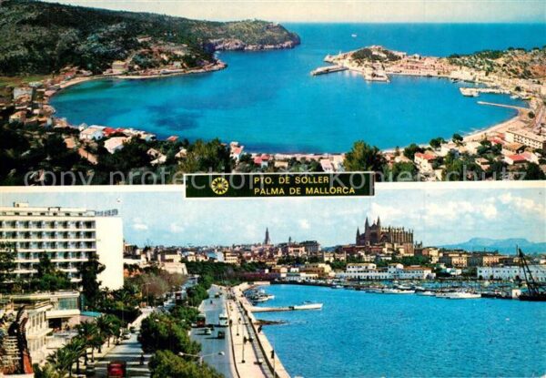 Puerto de Soller Küstenpanorama Hafen Kathedrale