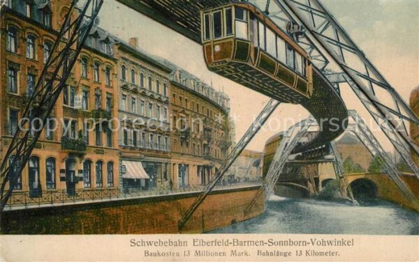 Wuppertal Schwebebahn Elberfeld-Barmen-Sonnborn-V