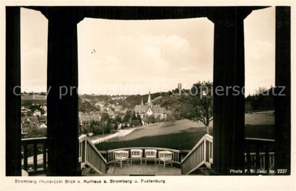 Stromberg Hunsr?ck Blick vom Kurhaus Fustenburg