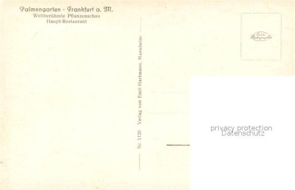 Frankfurt Main Palmengarten Haupt-Restaurant – Bild 2