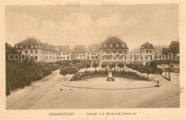 Saarbr?cken Schlo? mit Bismarck-Denkmal