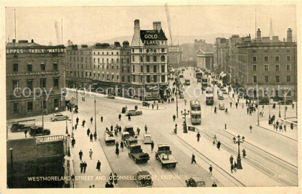 Dublin Ireland Westmoreland Street and Oconnell Bridge