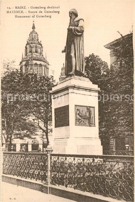 Mainz Rhein Gutenbergdenkmal