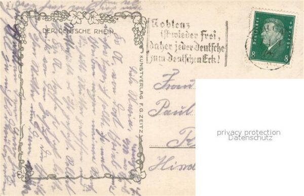 Koblenz Rhein Blick vom Rittersturz – Bild 2