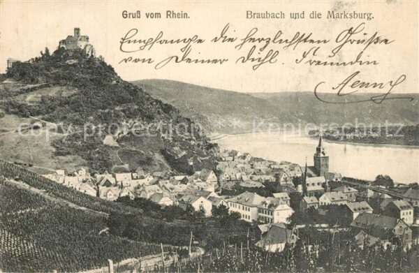 Braubach Rhein mit Marksburg