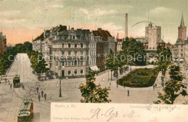 Koeln Rhein Clodwigsplatz mit Karolinenring Strasse