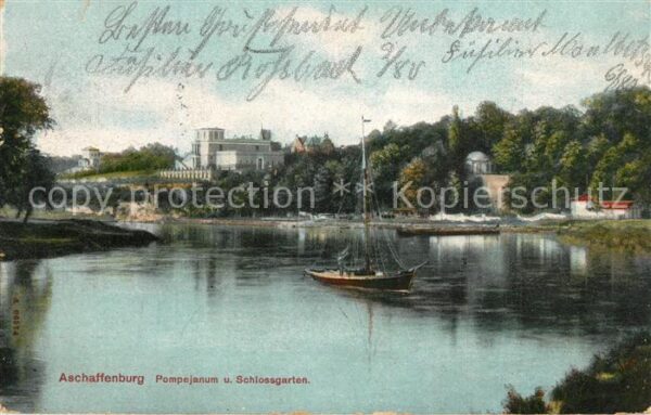 Aschaffenburg Main Pompejanum und Schlossgarten