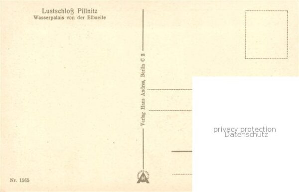 Pillnitz Lustschloss Wasserpalais von der Elbsei – Bild 2