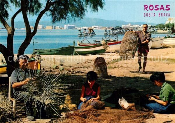 Rosas Costa Brava Cataluna Fischernetze und K?rbe