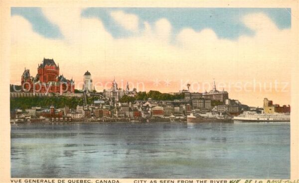 Quebec Vue Generale prise de la rivière