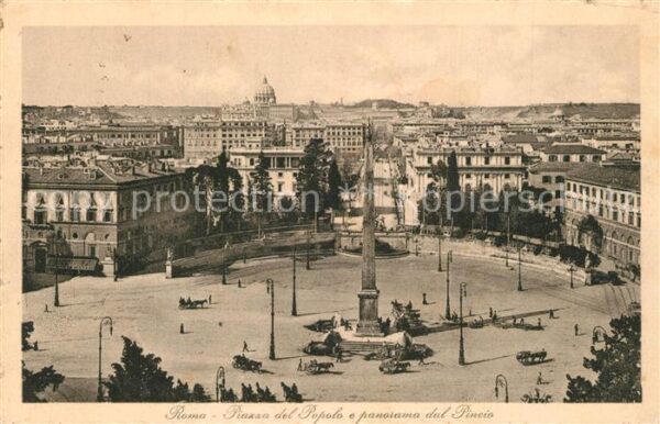 Roma Rom Piazza del Popolo e panorama dal Pincio