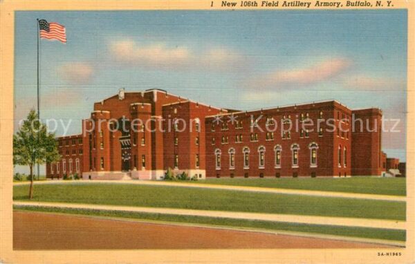 Buffalo New York New 106th Field Artillery Armory Illust
