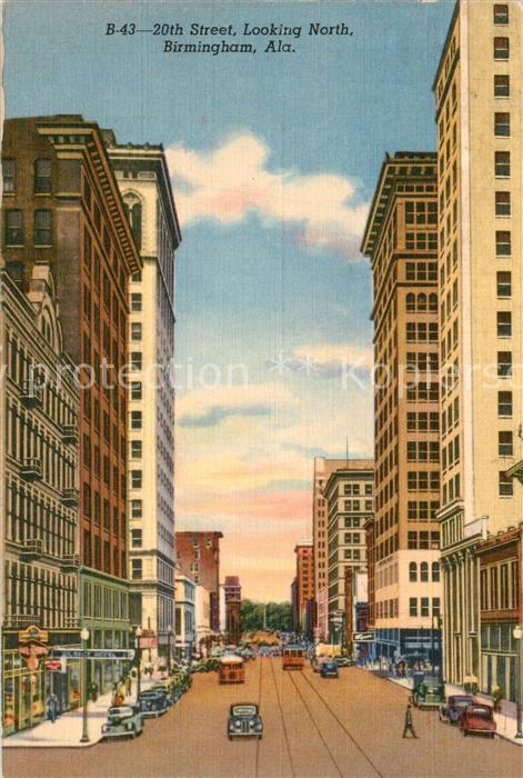 Birmingham Alabama 20th Street looking north Illustration