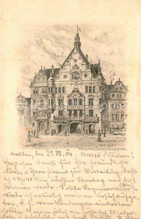 Dresden Königliches Schloss Georgentor Künstler