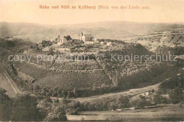 Kyllburg Rheinland-Pfalz Panorama mit Hahn und Stift zu Kyllburg