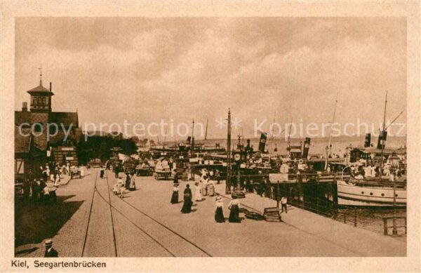 Kiel Seegartenbrücken Hafen Dampfer Serie Id