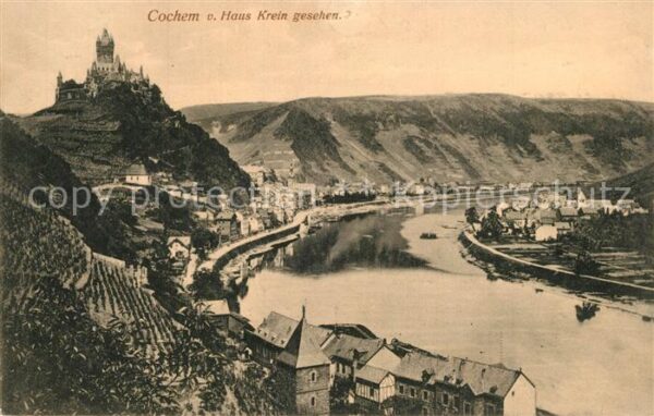 Cochem Mosel Panorama Blick auf Reichsburg Moseltal