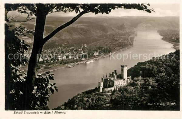 Stolzenfels Schloss Stolzenfels Blick ins Rheintal