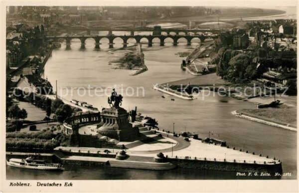 Koblenz Rhein Deutsches Eck Kaiser Wilhelm Denkmal Mo