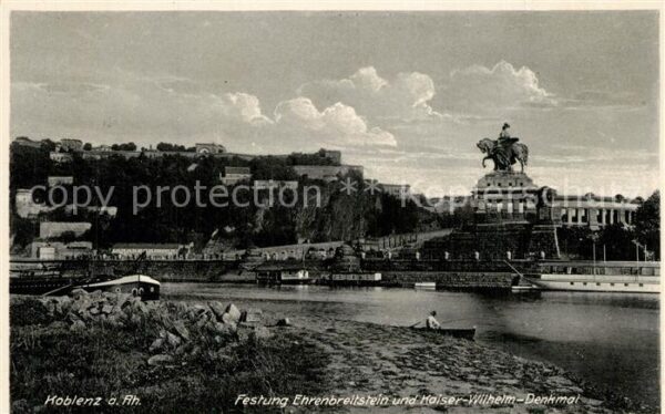 Koblenz Rhein Rheinufer Deutsches Eck Kaiser Wilhelm