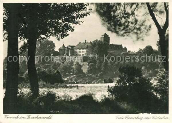 Kronach Oberfranken Feste Rosenberg von Südosten