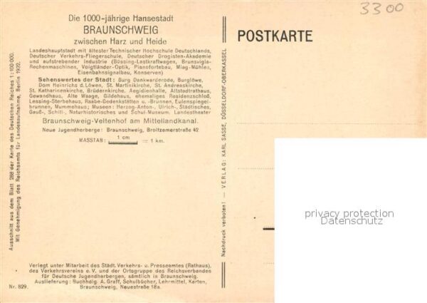 Braunschweig 1000jährige Hansestadt um Umgebung Kart – Bild 2