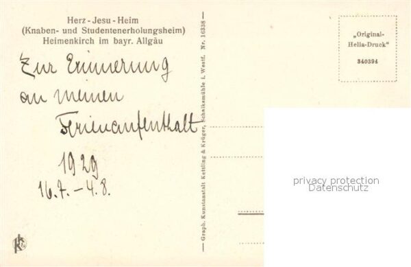 Heimenkirch Herz Jesu Heim Erholungsheim Garten Keg – Bild 2