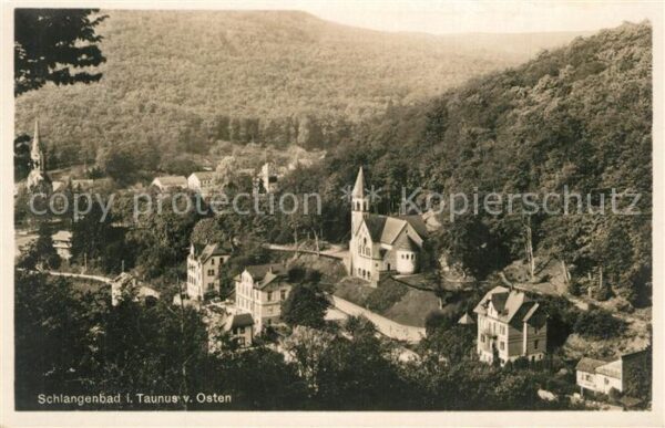 Schlangenbad Taunus Ansicht mit Kirche