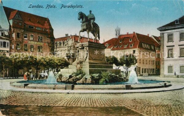 Landau Pfalz Paradeplatz Denkmal Reiterstandbild