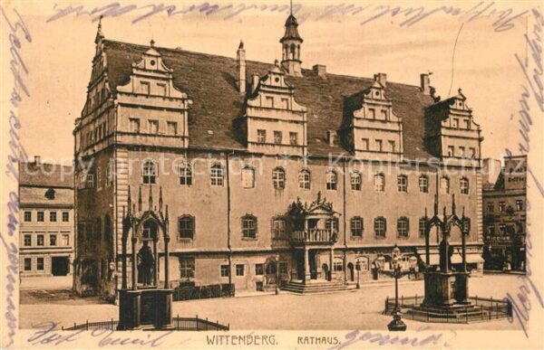 Wittenberg Lutherstadt Rathaus Lutherdenkmal Melanchthon Denkm