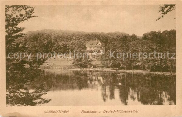 Saarbruecken Forsthaus und Deutsch-Mühlenweiher