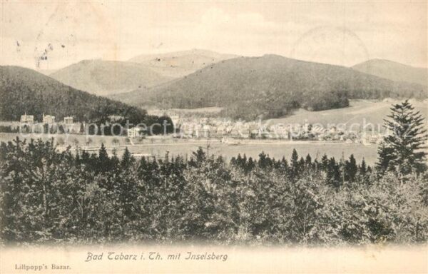 Bad Tabarz Panorama mit Blick zum Inselsberg